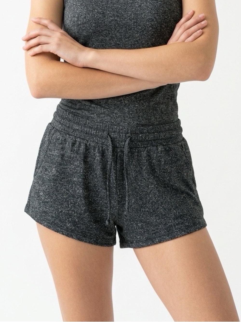 stars above Charcoal Heather Athletic Lounge Shorts